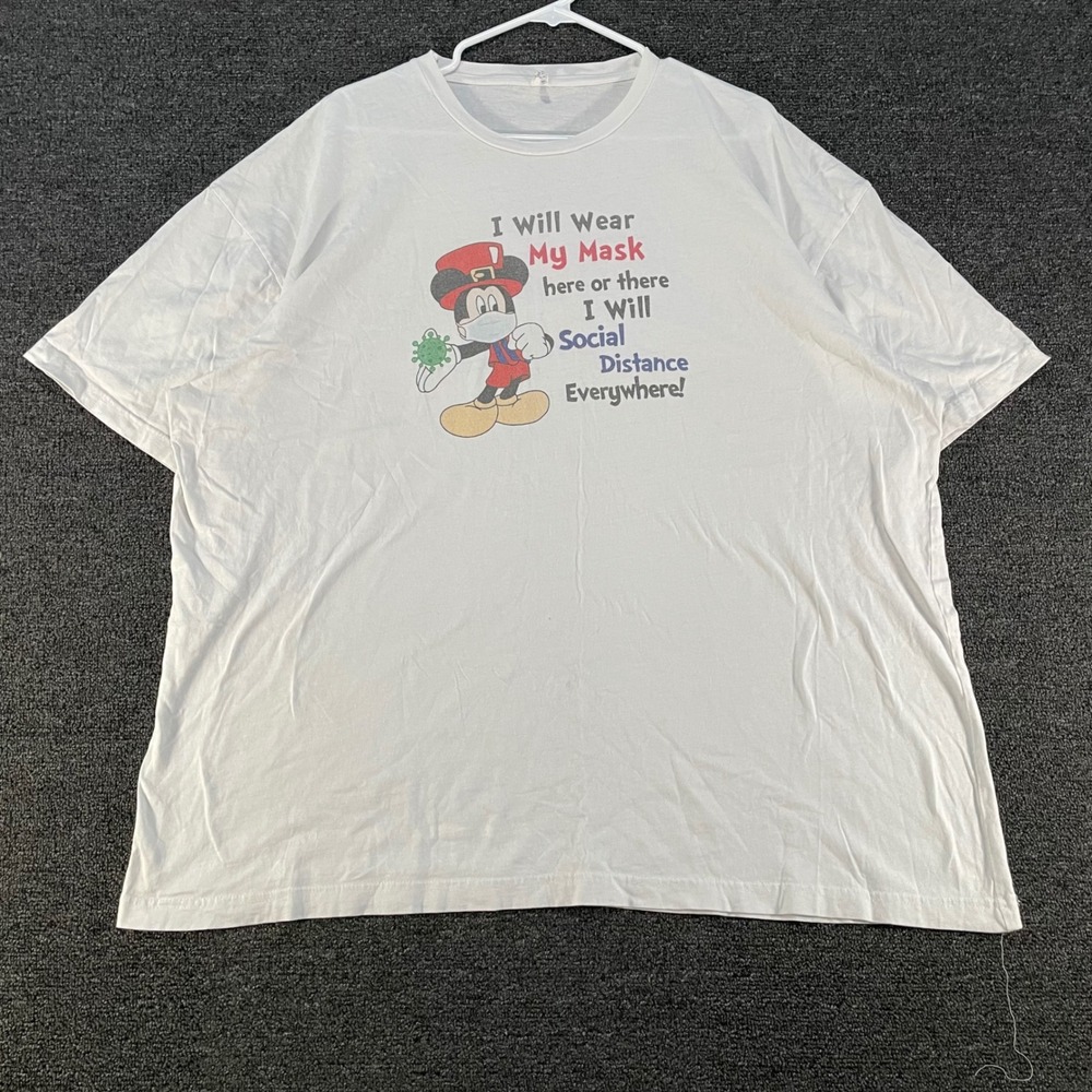 Disney Mickey Mouse COVID Social Distance Smart Blanks Graphic TShirt Unisex 3XL